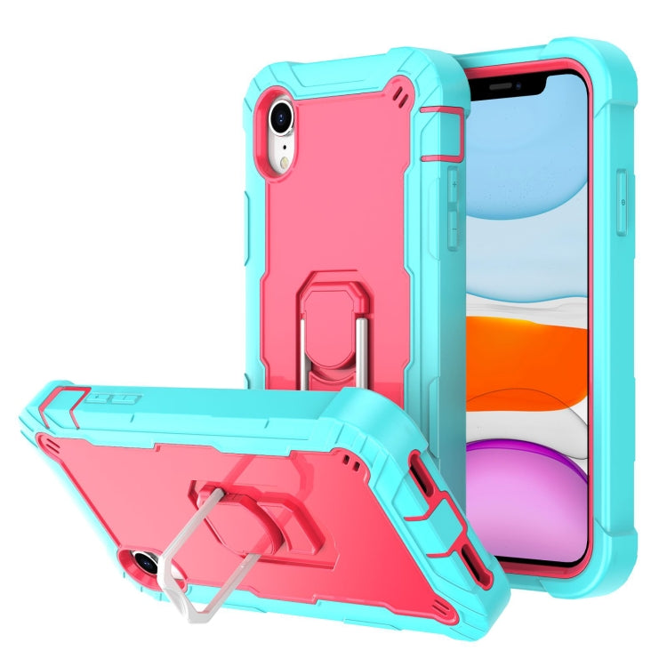 PC + Rubber 3-layers Shockproof Protective Case with Rotating Holder, For iPhone SE 2022 / SE 2020 / 8 / 7, For iPhone XS / X, For iPhone XR, For iPhone XS Max