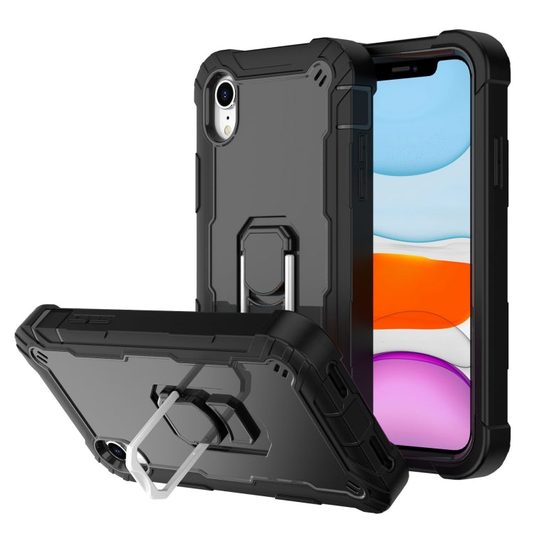 PC + Rubber 3-layers Shockproof Protective Case with Rotating Holder, For iPhone SE 2022 / SE 2020 / 8 / 7, For iPhone XS / X, For iPhone XR, For iPhone XS Max