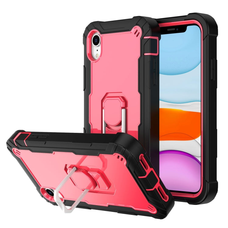 PC + Rubber 3-layers Shockproof Protective Case with Rotating Holder, For iPhone SE 2022 / SE 2020 / 8 / 7, For iPhone XS / X, For iPhone XR, For iPhone XS Max