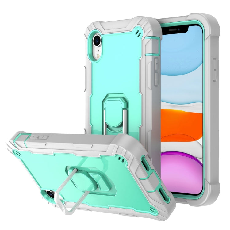 PC + Rubber 3-layers Shockproof Protective Case with Rotating Holder, For iPhone SE 2022 / SE 2020 / 8 / 7, For iPhone XS / X, For iPhone XR, For iPhone XS Max