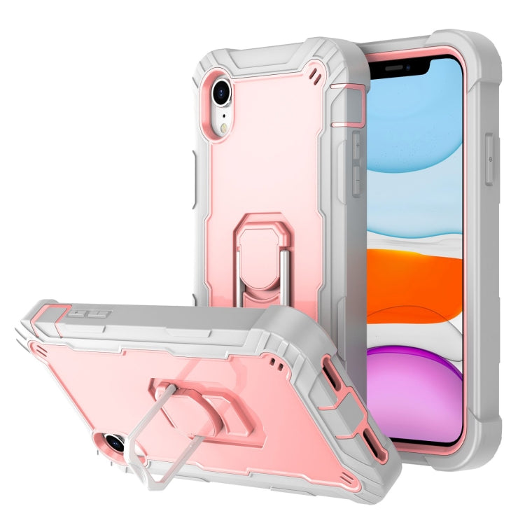 PC + Rubber 3-layers Shockproof Protective Case with Rotating Holder, For iPhone SE 2022 / SE 2020 / 8 / 7, For iPhone XS / X, For iPhone XR, For iPhone XS Max