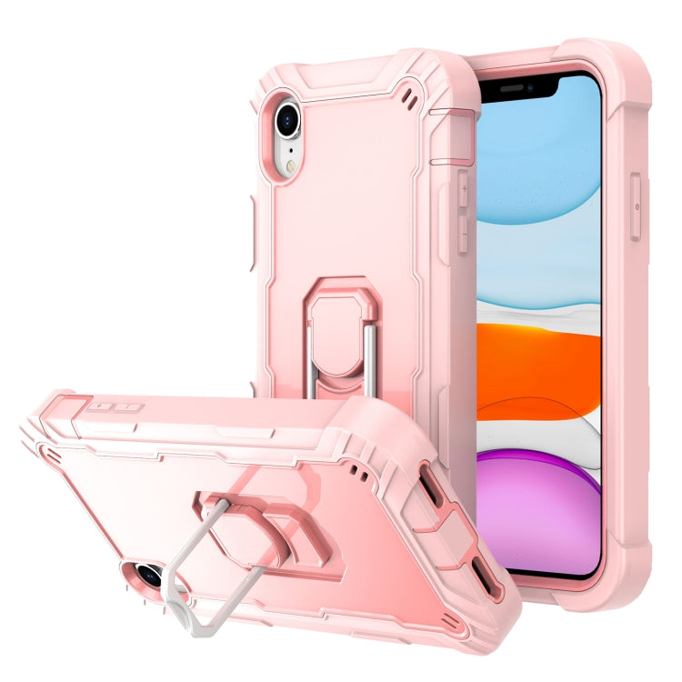 PC + Rubber 3-layers Shockproof Protective Case with Rotating Holder, For iPhone SE 2022 / SE 2020 / 8 / 7, For iPhone XS / X, For iPhone XR, For iPhone XS Max