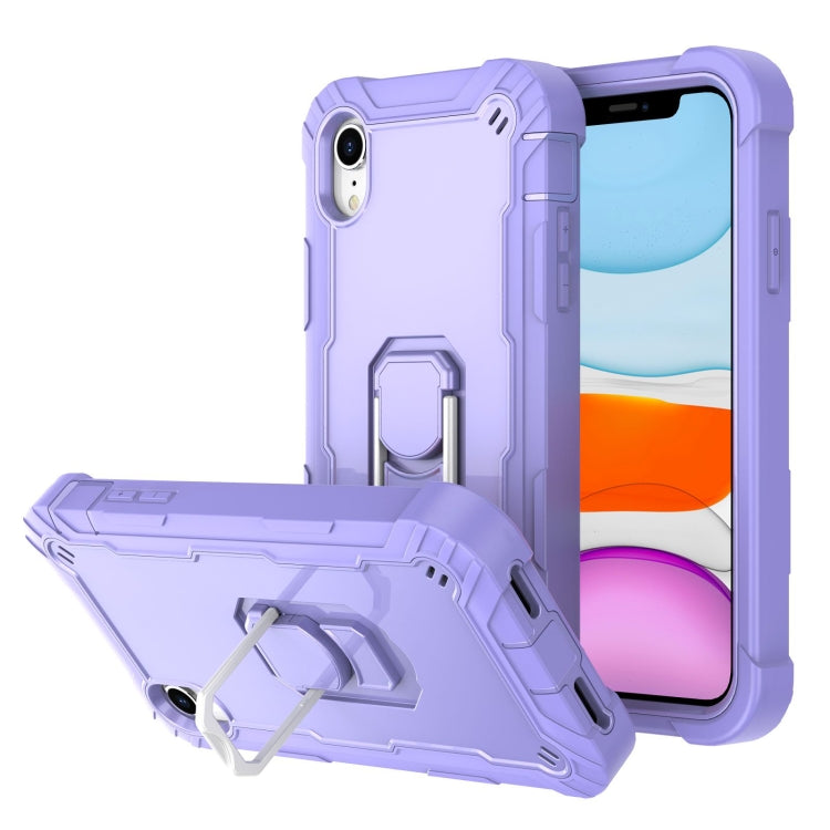 PC + Rubber 3-layers Shockproof Protective Case with Rotating Holder, For iPhone SE 2022 / SE 2020 / 8 / 7, For iPhone XS / X, For iPhone XR, For iPhone XS Max