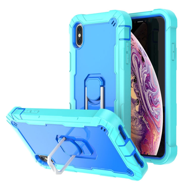 PC + Rubber 3-layers Shockproof Protective Case with Rotating Holder, For iPhone SE 2022 / SE 2020 / 8 / 7, For iPhone XS / X, For iPhone XR, For iPhone XS Max