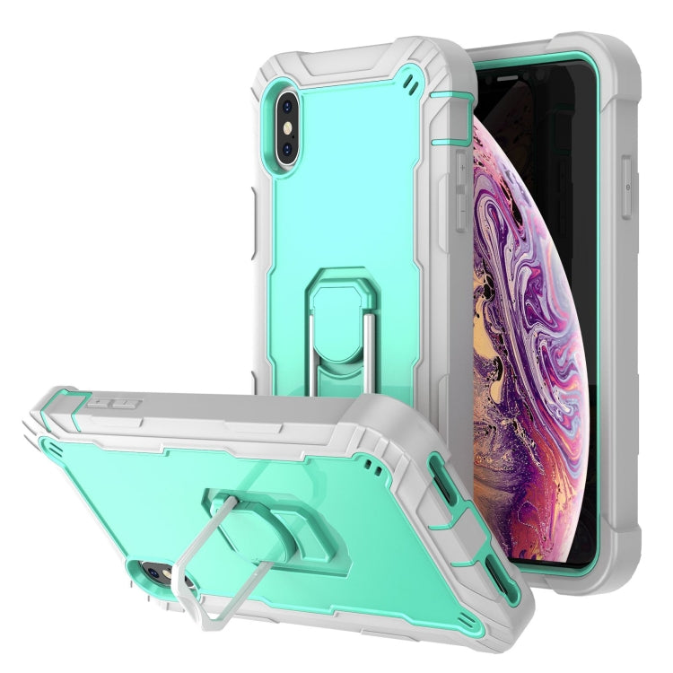 PC + Rubber 3-layers Shockproof Protective Case with Rotating Holder, For iPhone SE 2022 / SE 2020 / 8 / 7, For iPhone XS / X, For iPhone XR, For iPhone XS Max