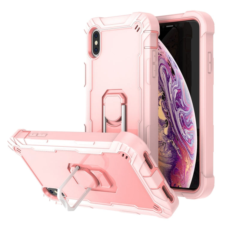 PC + Rubber 3-layers Shockproof Protective Case with Rotating Holder, For iPhone SE 2022 / SE 2020 / 8 / 7, For iPhone XS / X, For iPhone XR, For iPhone XS Max