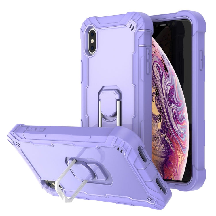 PC + Rubber 3-layers Shockproof Protective Case with Rotating Holder, For iPhone SE 2022 / SE 2020 / 8 / 7, For iPhone XS / X, For iPhone XR, For iPhone XS Max