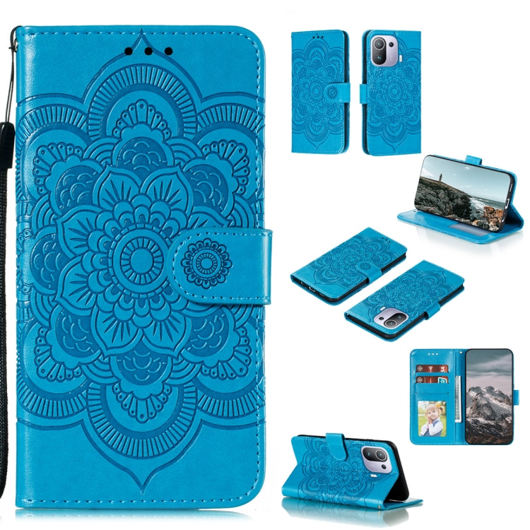 Mandala Embossing Pattern Horizontal Flip PU Leather Case with Holder & Card Slots & Walle & Lanyard, For Xiaomi Mi 11 Lite, For Xiaomi Mi 11 Pro, For Xiaomi Redmi Note 10 5G