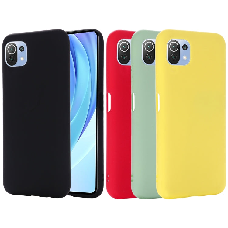 Solid Color Liquid Silicone Dropproof Full Coverage Protective Case, For Xiaomi Mi 11 Lite