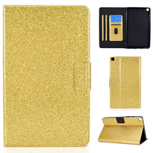 Load image into Gallery viewer, Glitter Horizontal Flip Leather Case with Holder &amp; Card Slots, For Samsung Galaxy Tab A7 Lite T220