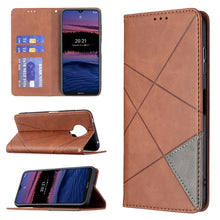 Load image into Gallery viewer, Rhombus Texture Horizontal Flip Magnetic Leather Case with Holder &amp; Card Slots &amp; Wallet, For Samsung Galaxy S21 FE, For Nokia G20 / G10, For Nokia 1.4