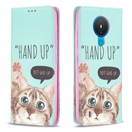 Colored Drawing Pattern Invisible Magnetic Horizontal Flip PU Leather Case with Holder & Card Slots & Wallet, For Nokia 1.4, For Samsung Galaxy S21 FE