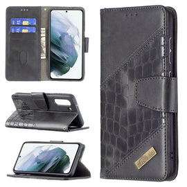 Matching Color Crocodile Texture Horizontal Flip PU Leather Case with Wallet & Holder & Card Slots, For Samsung Galaxy S21 FE / S21 Lite, For Nokia 1.4