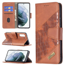 Load image into Gallery viewer, Matching Color Crocodile Texture Horizontal Flip PU Leather Case with Wallet &amp; Holder &amp; Card Slots, For Samsung Galaxy S21 FE / S21 Lite, For Nokia 1.4
