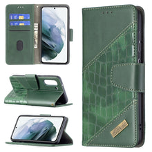 Load image into Gallery viewer, Matching Color Crocodile Texture Horizontal Flip PU Leather Case with Wallet &amp; Holder &amp; Card Slots, For Samsung Galaxy S21 FE / S21 Lite, For Nokia 1.4