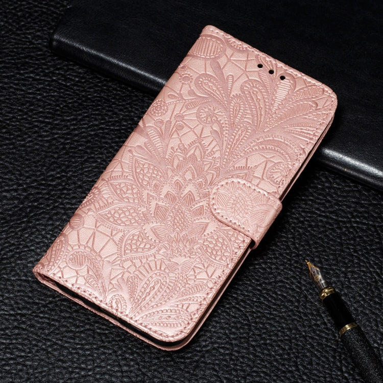 Lace Flower Embossing Pattern Horizontal Flip Leather Case with Holder & Card Slots & Wallet & Photo Frame, For Samsung Galaxy A22 4G, For Samsung Galaxy A22 5G, For Samsung Galaxy A82 5G, For Samsung Galaxy S21 FE, For Xiaomi Mi 11 Ultra