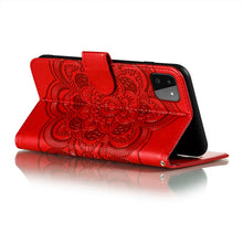 Load image into Gallery viewer, Sun Mandala Embossing Pattern Horizontal Flip PU Leather Case with Holder &amp; Card Slots &amp; Wallet &amp; Lanyard, For Samsung Galaxy A22 5G, For Samsung Galaxy A22 4G, For Samsung Galaxy A82 5G, For Samsung Galaxy S21 FE, For Xiaomi Mi 11 Ultra