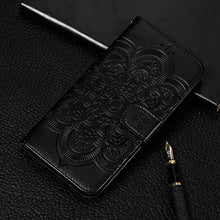 Load image into Gallery viewer, Sun Mandala Embossing Pattern Horizontal Flip PU Leather Case with Holder &amp; Card Slots &amp; Wallet &amp; Lanyard, For Samsung Galaxy A22 5G, For Samsung Galaxy A22 4G, For Samsung Galaxy A82 5G, For Samsung Galaxy S21 FE, For Xiaomi Mi 11 Ultra