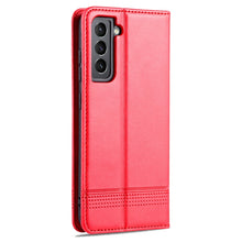 Load image into Gallery viewer, AZNS Magnetic Calf Texture Horizontal Flip Leather Case with Card Slots &amp; Holder &amp; Wallet, For Samsung Galaxy S21 FE