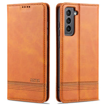 Load image into Gallery viewer, AZNS Magnetic Calf Texture Horizontal Flip Leather Case with Card Slots &amp; Holder &amp; Wallet, For Samsung Galaxy S21 FE