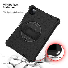 Load image into Gallery viewer, 360 Degree Rotation Honeycomb Shockproof Silicone PC Protective Case with Holder &amp; Shoulder Strap &amp; Hand Strap, For iPad Pro 11 (2021) / (2020) / (2018)