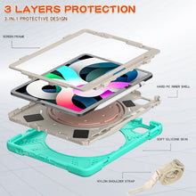 Load image into Gallery viewer, Silicone + PC Protective Case with Holder &amp; Shoulder Strap, For iPad Air 2022 / 2020 10.9