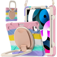 Load image into Gallery viewer, Silicone + PC Protective Case with Holder &amp; Shoulder Strap, For iPad Air 2022 / 2020 10.9