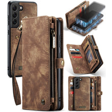 Load image into Gallery viewer, CaseMe 008 Detachable Multifunctional Horizontal Flip Leather Case, with Card Slot &amp; Holder &amp; Zipper Wallet &amp; Photo Frame, For Samsung Galaxy S21 FE