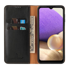 Load image into Gallery viewer, Fierre Shann PU Genuine Leather Texture Horizontal Flip Leather Case with Holder &amp; Card Slots &amp; Wallet, For Samsung Galaxy A32 5G, For Samsung Galaxy A72 5G, For Samsung Galaxy A52 5G