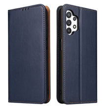 Load image into Gallery viewer, Fierre Shann PU Genuine Leather Texture Horizontal Flip Leather Case with Holder &amp; Card Slots &amp; Wallet, For Samsung Galaxy A32 5G, For Samsung Galaxy A72 5G, For Samsung Galaxy A52 5G
