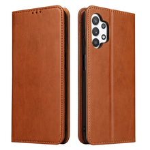 Load image into Gallery viewer, Fierre Shann PU Genuine Leather Texture Horizontal Flip Leather Case with Holder &amp; Card Slots &amp; Wallet, For Samsung Galaxy A32 5G, For Samsung Galaxy A72 5G, For Samsung Galaxy A52 5G
