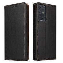 Load image into Gallery viewer, Fierre Shann PU Genuine Leather Texture Horizontal Flip Leather Case with Holder &amp; Card Slots &amp; Wallet, For Samsung Galaxy A32 5G, For Samsung Galaxy A72 5G, For Samsung Galaxy A52 5G