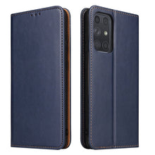 Load image into Gallery viewer, Fierre Shann PU Genuine Leather Texture Horizontal Flip Leather Case with Holder &amp; Card Slots &amp; Wallet, For Samsung Galaxy A32 5G, For Samsung Galaxy A72 5G, For Samsung Galaxy A52 5G