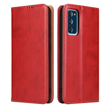 Load image into Gallery viewer, Fierre Shann PU Genuine Leather Texture Horizontal Flip Leather Case with Holder &amp; Card Slots &amp; Wallet, For Samsung Galaxy A32 5G, For Samsung Galaxy A72 5G, For Samsung Galaxy A52 5G