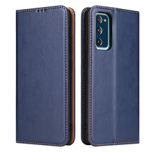 Load image into Gallery viewer, Fierre Shann PU Genuine Leather Texture Horizontal Flip Leather Case with Holder &amp; Card Slots &amp; Wallet, For Samsung Galaxy A32 5G, For Samsung Galaxy A72 5G, For Samsung Galaxy A52 5G