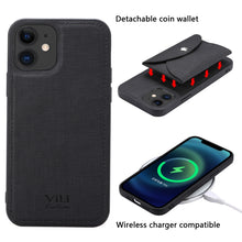 Load image into Gallery viewer, ViLi T Series TPU + PU Woven Fabric Magnetic Protective Case with Wallet, For iPhone 11, For iPhone 11 Pro, For iPhone 11 Pro Max, For iPhone 12 mini, For iPhone 12, For iPhone 12 Pro, For iPhone 12 Pro Max