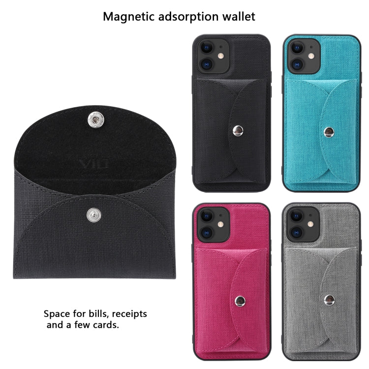 ViLi T Series TPU + PU Woven Fabric Magnetic Protective Case with Wallet, For iPhone 11, For iPhone 11 Pro, For iPhone 11 Pro Max, For iPhone 12 mini, For iPhone 12, For iPhone 12 Pro, For iPhone 12 Pro Max