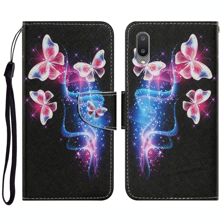 Coloured Drawing Pattern Horizontal Flip PU Leather Case with Holder & Card Slots & Wallet & Lanyard, For Samsung Galaxy A02, For Samsung Galaxy A22 4G, For Samsung Galaxy A22 5G