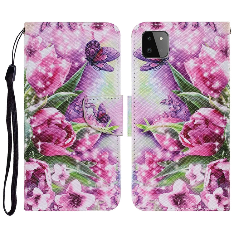 Coloured Drawing Pattern Horizontal Flip PU Leather Case with Holder & Card Slots & Wallet & Lanyard, For Samsung Galaxy A02, For Samsung Galaxy A22 4G, For Samsung Galaxy A22 5G