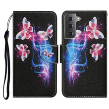 Load image into Gallery viewer, Coloured Drawing Pattern Horizontal Flip PU Leather Case with Holder &amp; Card Slots &amp; Wallet &amp; Lanyard, For Samsung Galaxy A32 4G, For Samsung Galaxy S21 FE, For Xiaomi Redmi 9T