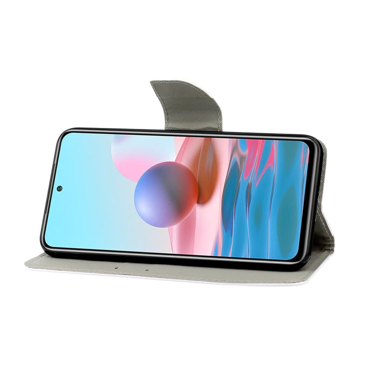 Coloured Drawing Pattern Horizontal Flip PU Leather Case with Holder & Card Slots & Wallet & Lanyard, For Xiaomi Redmi Note 10 4G, For Xiaomi Redmi Note 9T, For Xiaomi Redmi Note 10 Pro