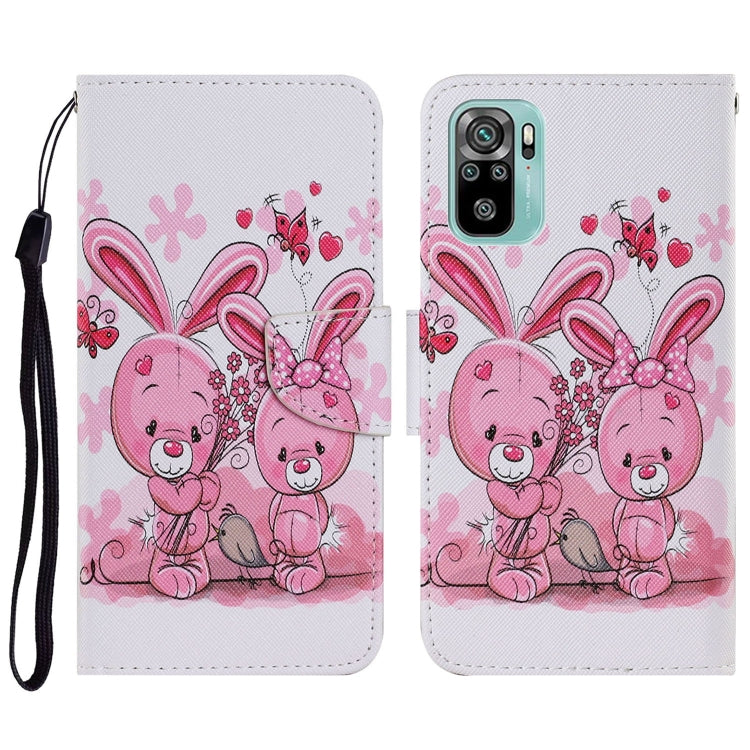 Coloured Drawing Pattern Horizontal Flip PU Leather Case with Holder & Card Slots & Wallet & Lanyard, For Xiaomi Redmi Note 10 4G, For Xiaomi Redmi Note 9T, For Xiaomi Redmi Note 10 Pro