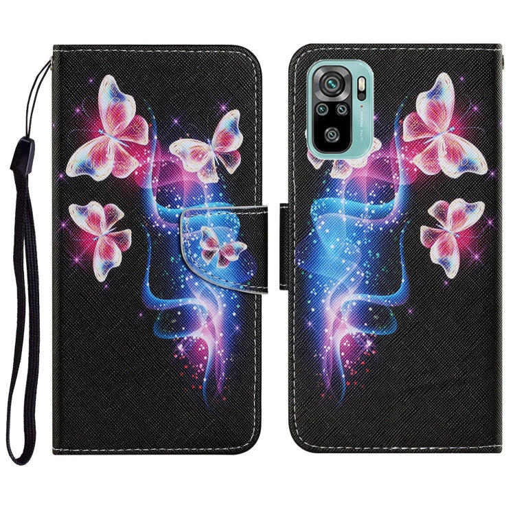 Coloured Drawing Pattern Horizontal Flip PU Leather Case with Holder & Card Slots & Wallet & Lanyard, For Xiaomi Redmi Note 10 4G, For Xiaomi Redmi Note 9T, For Xiaomi Redmi Note 10 Pro