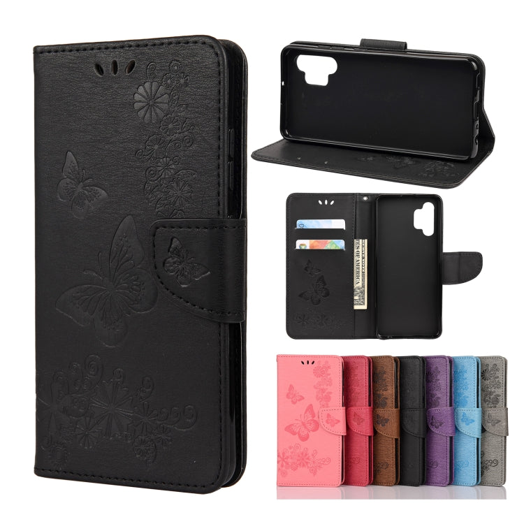 Butterflies Embossing Horizontal Flip Leather Case with Holder & Card Slots & Wallet, For Samsung Galaxy A02s (EU Version), For Samsung Galaxy A12 5G, For Samsung Galaxy A32 4G, For Samsung Galaxy A32 5G, For Samsung Galaxy A72 5G / 4G                 ...