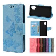 Load image into Gallery viewer, Butterflies Embossing Horizontal Flip Leather Case with Holder &amp; Card Slots &amp; Wallet, For Samsung Galaxy A02s (EU Version), For Samsung Galaxy A12 5G, For Samsung Galaxy A32 4G, For Samsung Galaxy A32 5G, For Samsung Galaxy A72 5G / 4G                 ...
