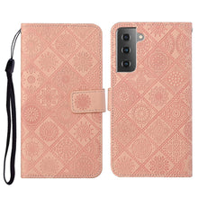 Load image into Gallery viewer, Ethnic Style Embossed Pattern Horizontal Flip Leather Case with Holder &amp; Card Slots &amp; Wallet &amp; Lanyard, For Samsung Galaxy S21 FE, For Samsung Galaxy A52 5G / 4G, For Samsung Galaxy A72 5G / 4G, For Samsung Galaxy A22  4G, For Samsung Galaxy A22  5G   ...