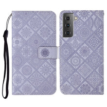 Load image into Gallery viewer, Ethnic Style Embossed Pattern Horizontal Flip Leather Case with Holder &amp; Card Slots &amp; Wallet &amp; Lanyard, For Samsung Galaxy S21 FE, For Samsung Galaxy A52 5G / 4G, For Samsung Galaxy A72 5G / 4G, For Samsung Galaxy A22  4G, For Samsung Galaxy A22  5G   ...