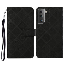 Load image into Gallery viewer, Ethnic Style Embossed Pattern Horizontal Flip Leather Case with Holder &amp; Card Slots &amp; Wallet &amp; Lanyard, For Samsung Galaxy S21 FE, For Samsung Galaxy A52 5G / 4G, For Samsung Galaxy A72 5G / 4G, For Samsung Galaxy A22  4G, For Samsung Galaxy A22  5G   ...
