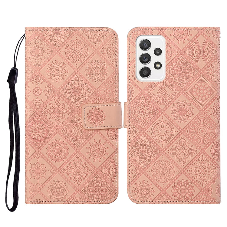 Ethnic Style Embossed Pattern Horizontal Flip Leather Case with Holder & Card Slots & Wallet & Lanyard, For Samsung Galaxy S21 FE, For Samsung Galaxy A52 5G / 4G, For Samsung Galaxy A72 5G / 4G, For Samsung Galaxy A22  4G, For Samsung Galaxy A22  5G   ...