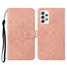 Load image into Gallery viewer, Ethnic Style Embossed Pattern Horizontal Flip Leather Case with Holder &amp; Card Slots &amp; Wallet &amp; Lanyard, For Samsung Galaxy S21 FE, For Samsung Galaxy A52 5G / 4G, For Samsung Galaxy A72 5G / 4G, For Samsung Galaxy A22  4G, For Samsung Galaxy A22  5G   ...